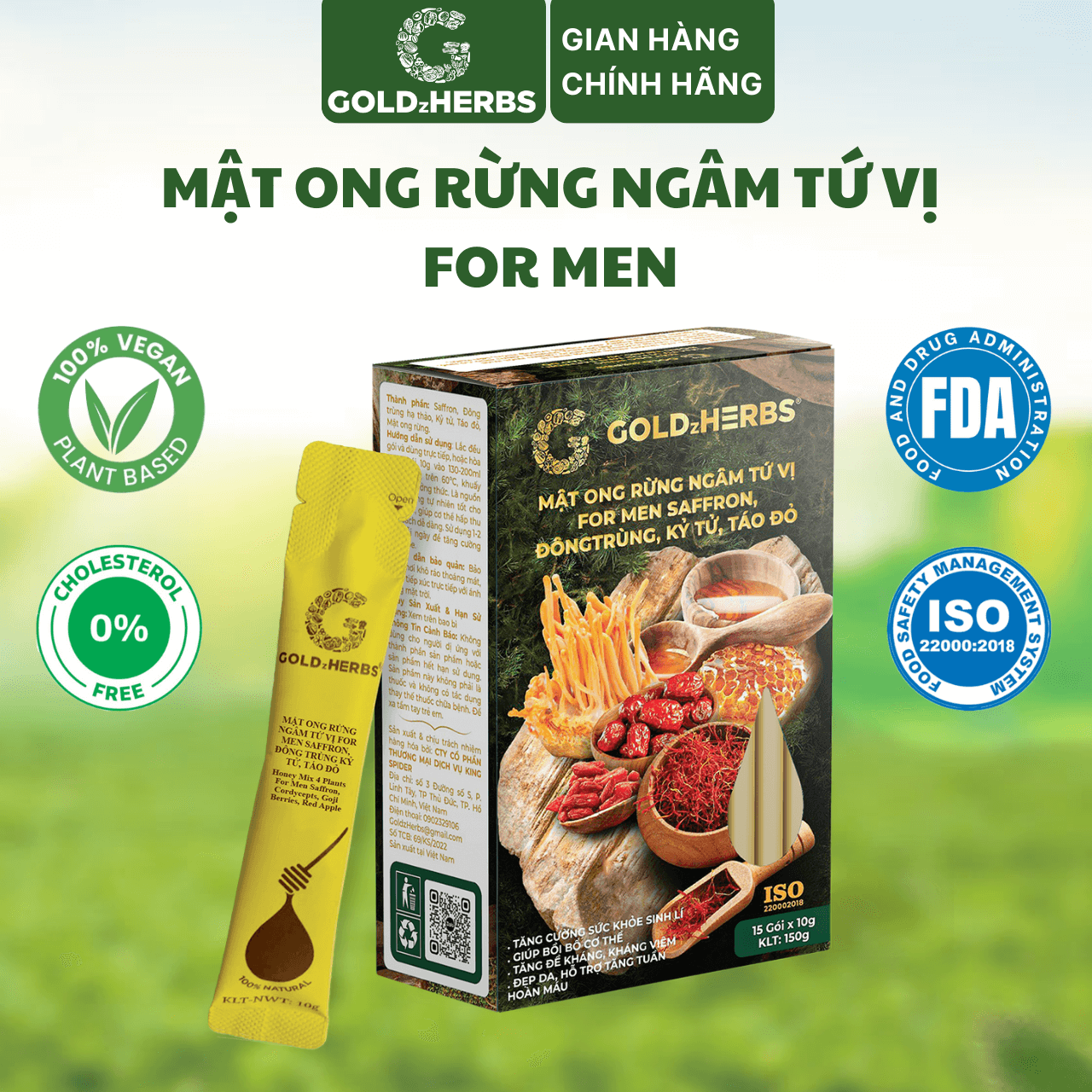 Mật ong rừng ngâm tứ vị for men - Hộp 1